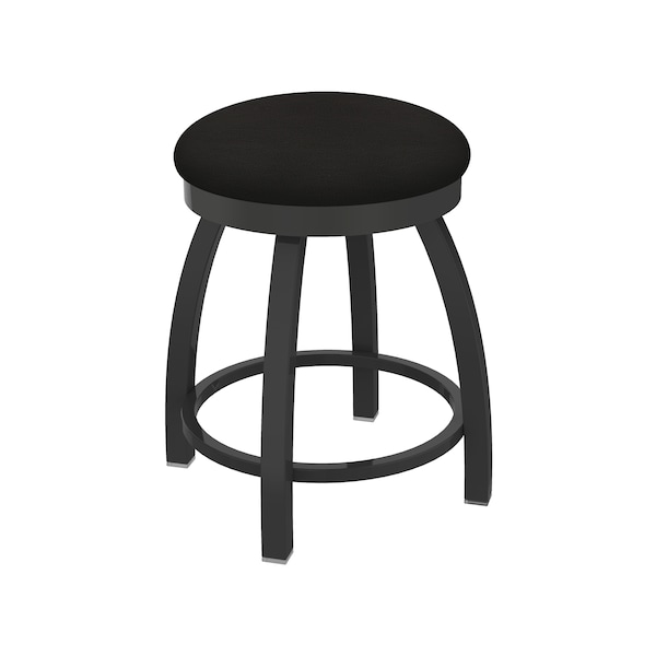 18" Swivel Vanity Stool, Pewter Finish, Canter Espresso Seat